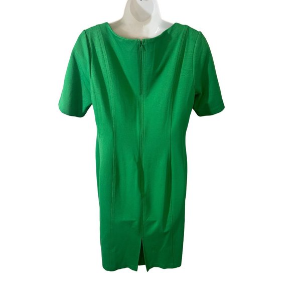 TALBOTS Green V-Neck Short Sleeve Midi Size 8 Dress - Picture 8 of 8